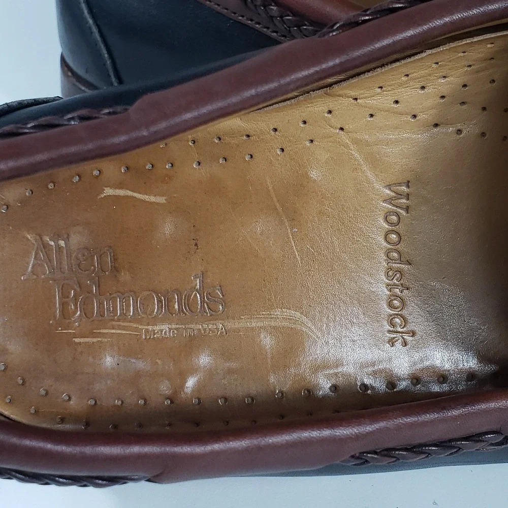 Allen Edmonds Mens‎ Loafers 7 D Black Leather Tassel Dress Shoes Business Casual